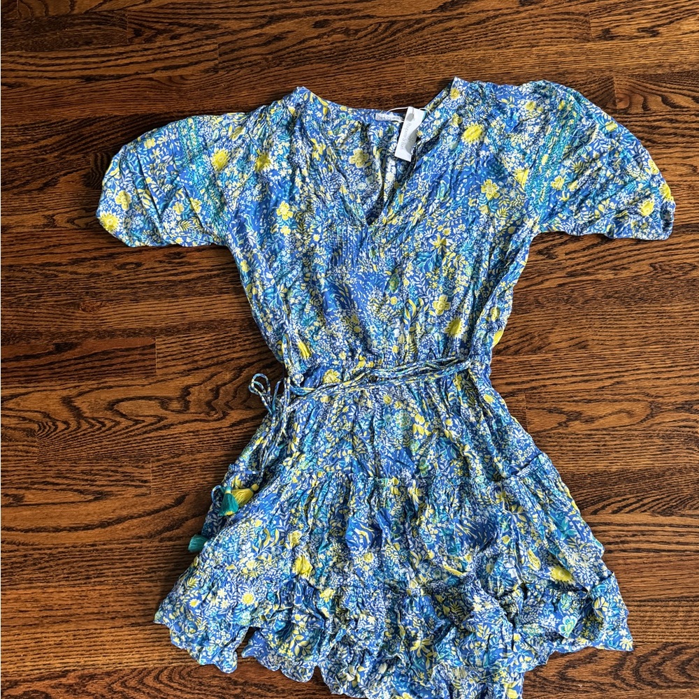 NWT Poupette St. Barth Blue and White Ruffled Tiered Sundress- great deal! - Picture 4 of 7